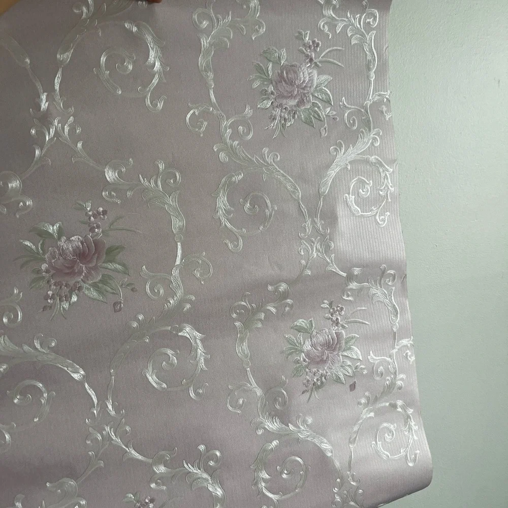 Self-Adhesive European-Style 3D Floral Wallpaper (Set of 4 Rolls)